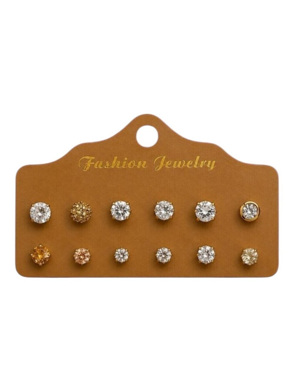 3/$30 Vintage Twelve Single Crystal Post Stud Earrings
